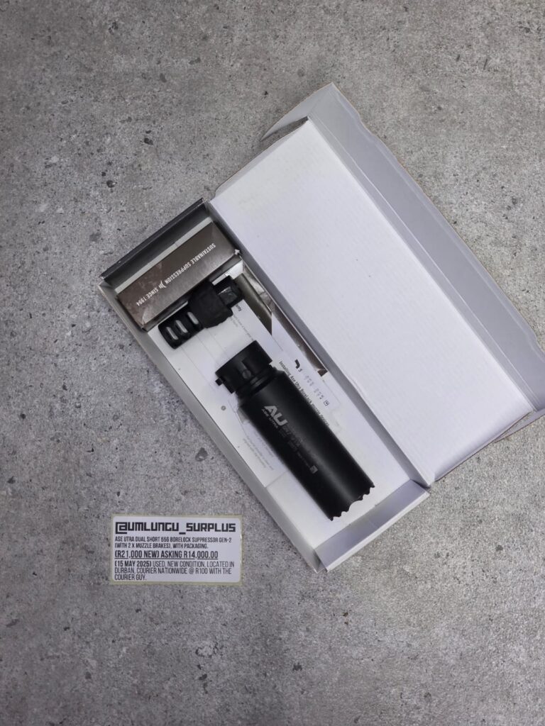 ASE UTRA Dual Short 556 Borelock Suppressor Gen-2 with 2 x muzzle brakes